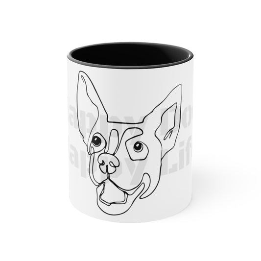 Printify Happy Dog Happy Life Mug