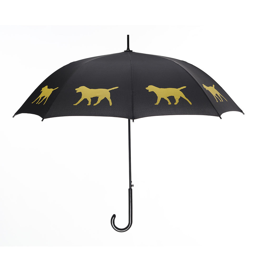 San Francisco Umbrella Company Black with Yellow Labrador Retriever Umbrella