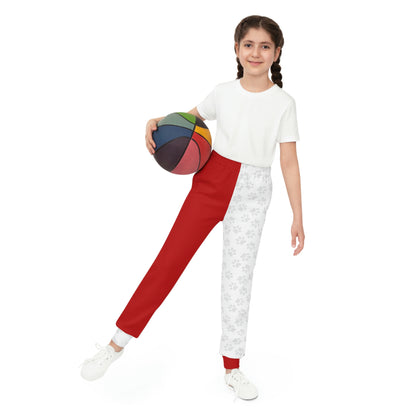 Red and White Paws, Balls, and Bones Kids Pants